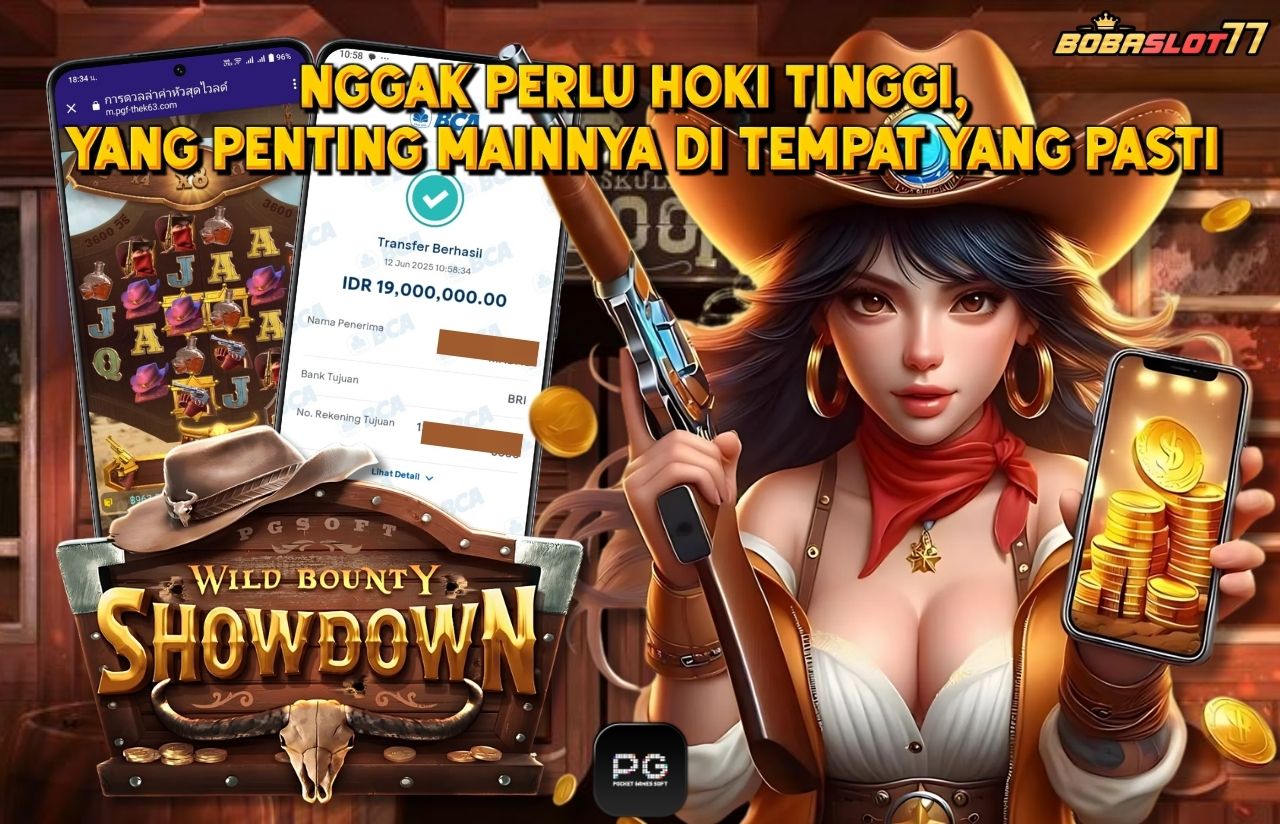 Selamat kepada user id : ma***93 Wede Rp 19.000.000 di Game WILD BOUNTY SHOWDOWN PG SOFT Cair Gk Sampe 1 Menit! Menang Mudah di Bobaslot77